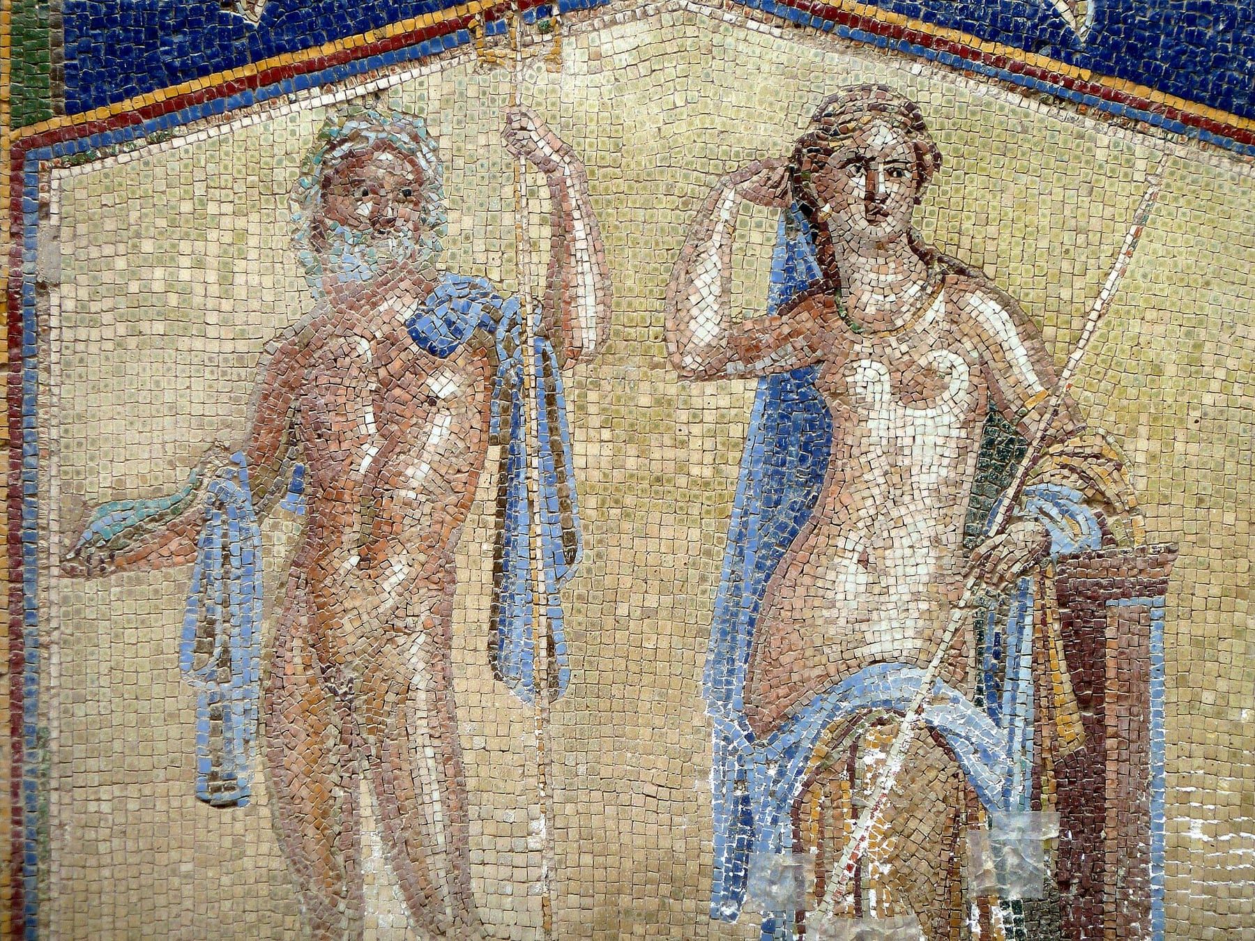 Il mosaico di Nettuno e Anfitrite: i colori a Ercolano sono quelli originali