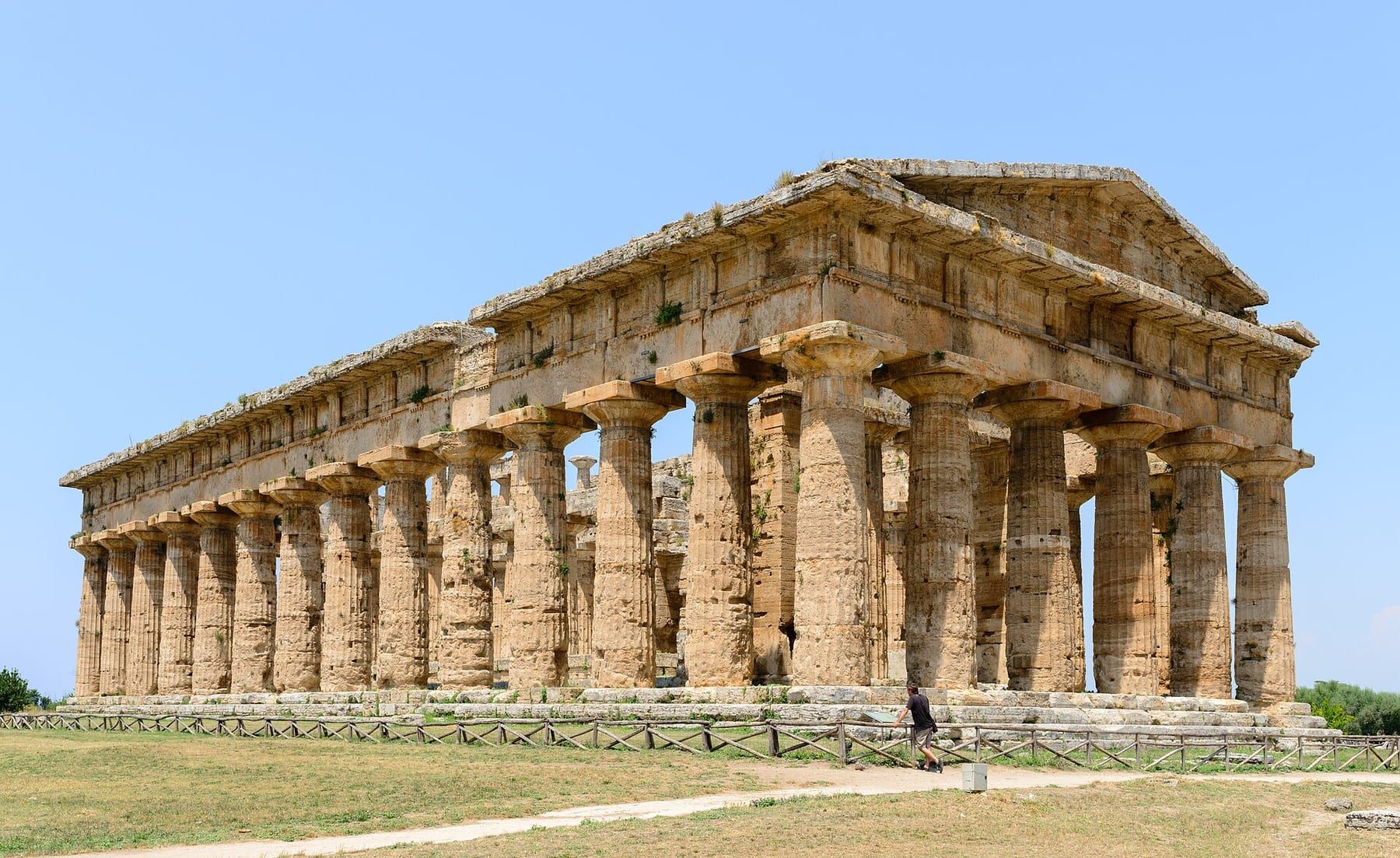 Le temple de Neptune à Paestum, le temple dorique le mieux conservé de Grande-Grèce
